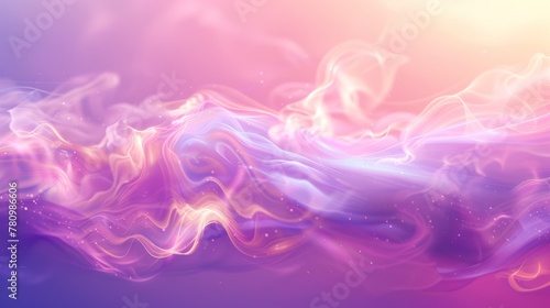 Abstract Colorful Smoke Wave Background
