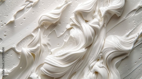 Swirled White Cream Texture Background