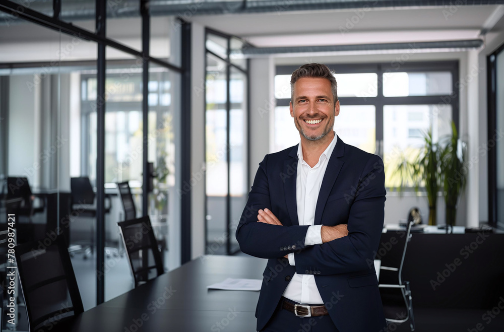 Fototapeta premium Manager with Friendly Smile in Office