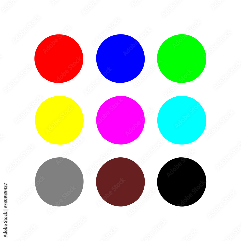 set of colorful buttons	
