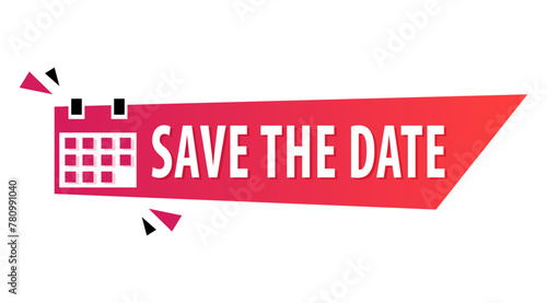 Save The Date Message Creative Label illustration