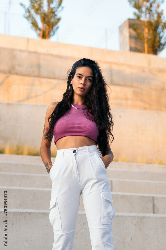 Close up of a young urban latina woman Close up of a young urban latina woman