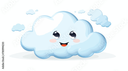 Cloud icon vector image with snow white background