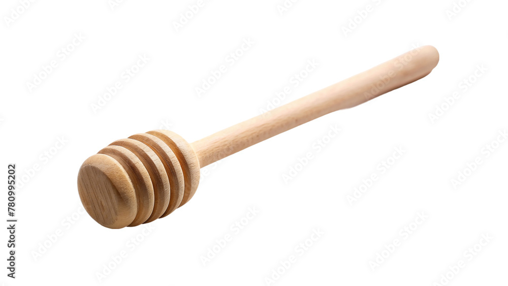 Empty wooden honey dipper isolated on transparent background Empty wooden honey dipper isolated on transparent background