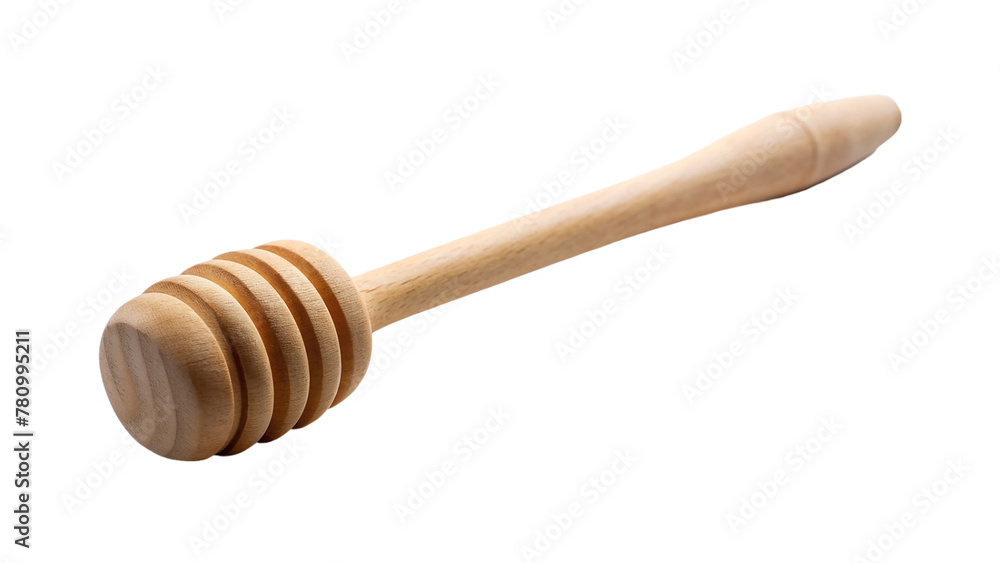 Empty wooden honey dipper isolated on transparent background Empty wooden honey dipper isolated on transparent background