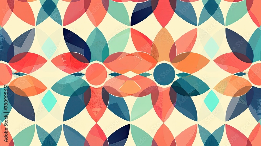 A geometric floral pattern A geometric floral pattern