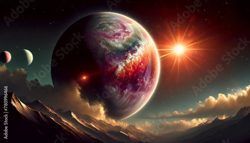 禍々しい惑星 イラスト