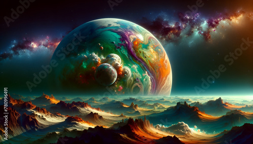 抽象的な過酷で不毛な惑星