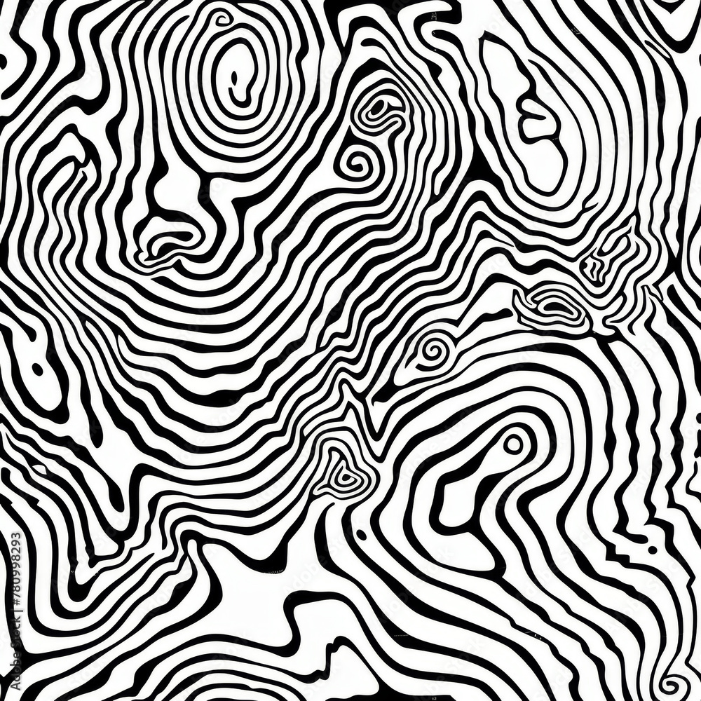 seamless pattern line art in black and white, repeating abstract pattern. Perfect for wallpapers