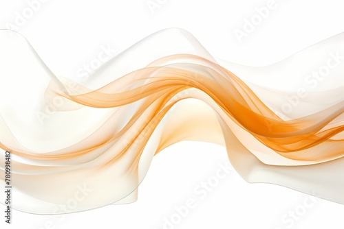 Scrolls intertwining like ribbons in a graceful dance, conveying fluidity and motion, isolated on white solid background