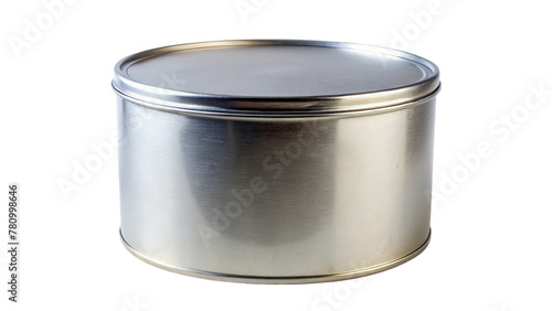 Metal tin pan isolated on transparent background