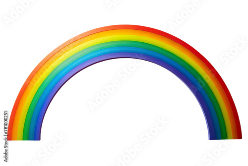 Sweeping arc of a rainbow isolated on transparent background