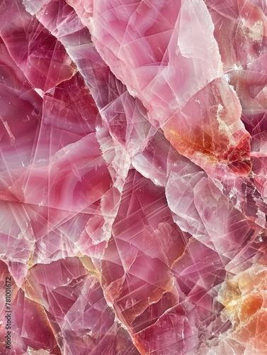 Macro photography of pink and red crystal texture - Close-up shot of a mesmerizing pink and red crystal texture creating a captivating abstract pattern