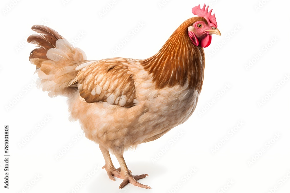 chicken isolated on solid white background