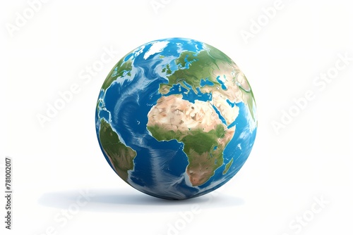 earth isolated on solid white background