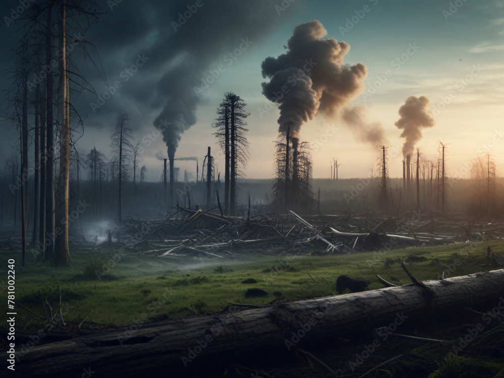 Image that showing consequences of industrialization, particularly ...
