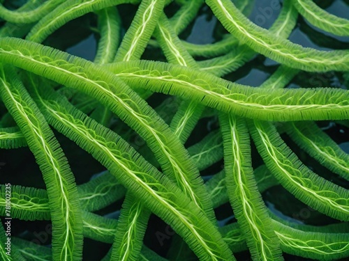 green Lycopodium squarrosum fern in the garden photo