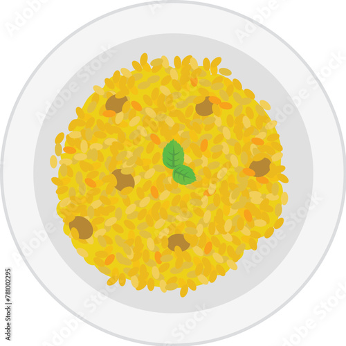 hand drawn curry mutton rice