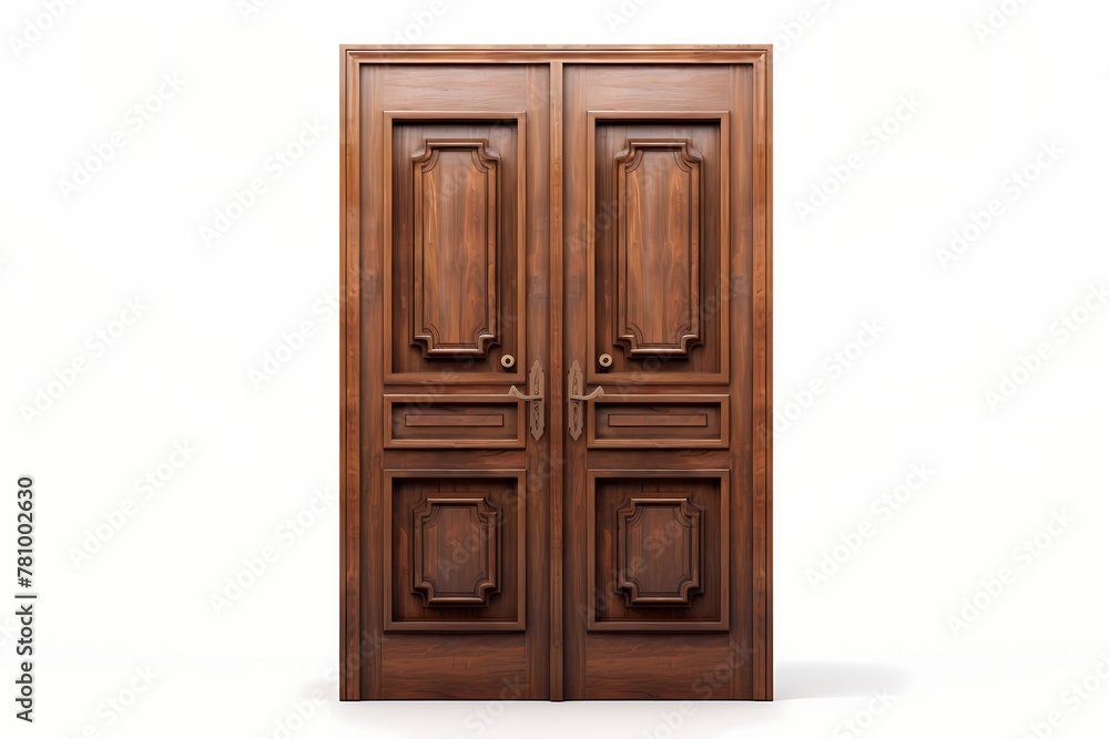 door isolated on solid white background