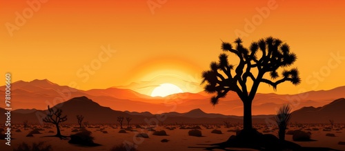Solitary tree standing in the vast desert expanse against the backdrop of majestic mountains
