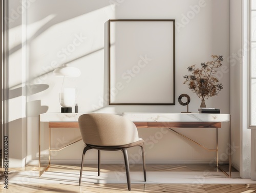Frame mockup, ISO A paper size. Living room wall poster mockup. Interior mockup with house background. Modern interior design.
