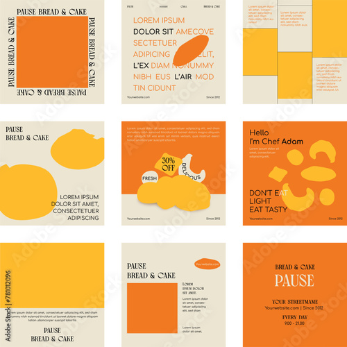 Bakery Sale Social Media Post Templates