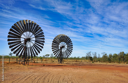 Two large windmills in Northern Territory