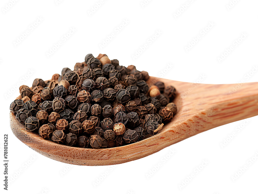 Spoon of Pepper isolated on white background Spoon of Pepper isolated on white background