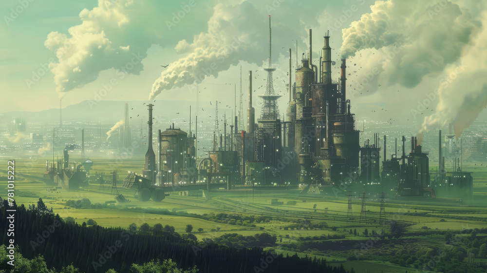 Concept art of a dystopian future, where clean air is bottled and sold ...