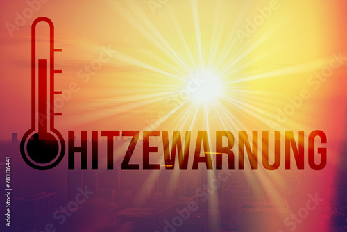 Tableau sur toile Sommer, Sonne und eine Hitzewarnung