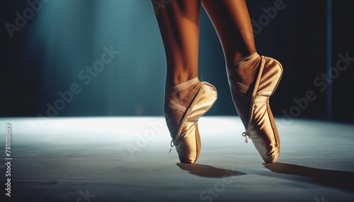 Dancing in the Moonlight: Ballet Slippers Twirling on Stage