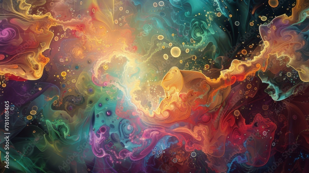 A mesmerizing and colorful background featuring a fusion of acid jazz and funk elements guaranteed to grab attention. A mesmerizing and colorful background featuring a fusion of acid jazz and funk elements guaranteed to grab attention.