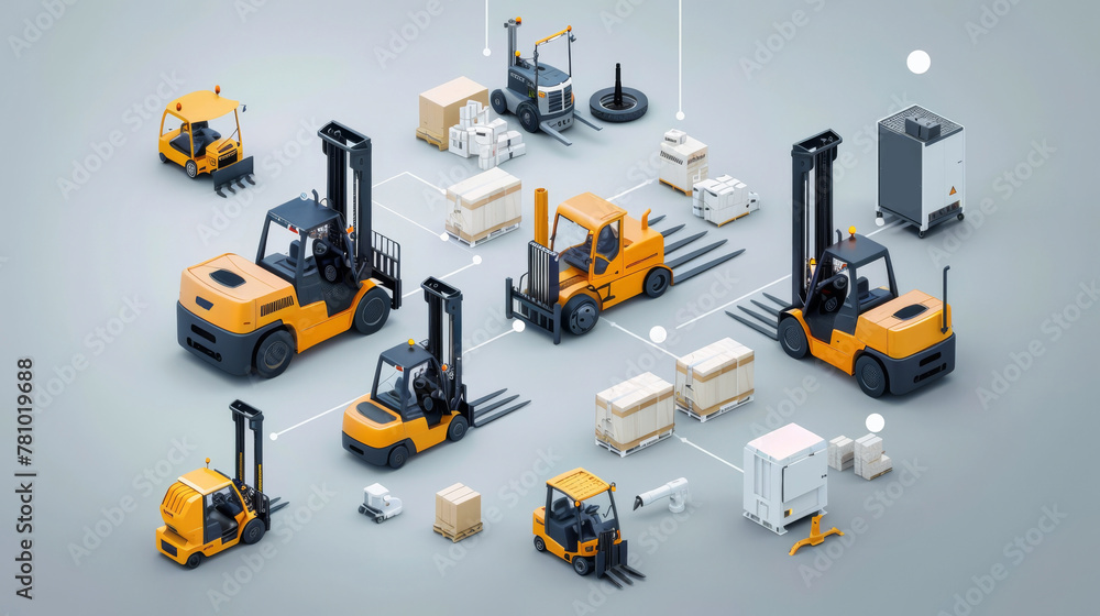 Infographic showing the evolution of forklift technology from manual to ...