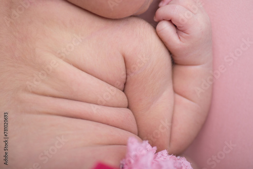 Super cute newborn baby skin rolls