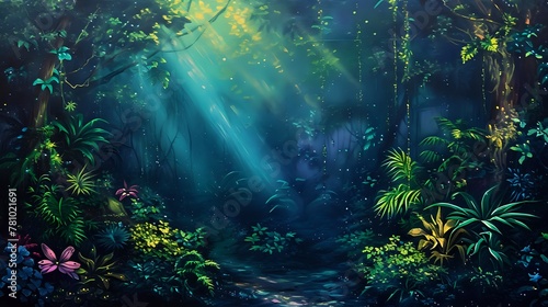 Ethereal Bioluminescent Wonderland./n