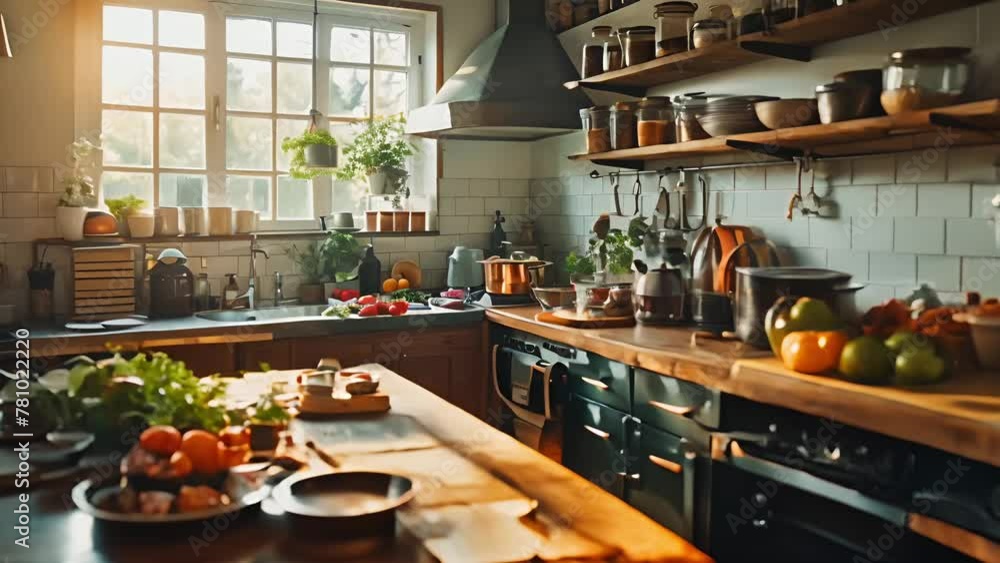 Traditional Kitchen Bathed in Sunrise Light Traditional Kitchen Bathed in Sunrise Light