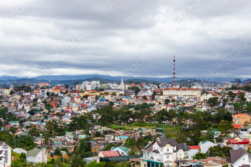 Overview Of Da Lat City, Vietnam. Located In The South Central Highland Of Vietnam, Da Lat Is Famous For its Romantic And Flowerful Beauty.