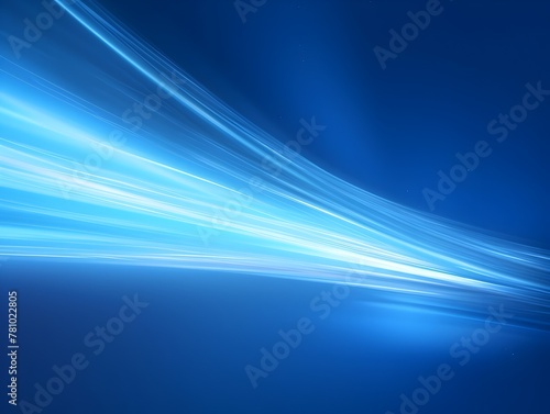 Dazzling Futuristic Lighting Effects in Vibrant Blue Abstract Background with Flowing Dynamic Lines and Luminous Energy