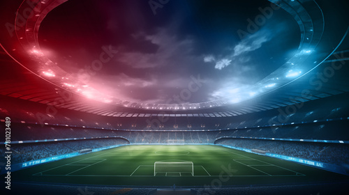 Luxury of Football stadium 3d rendering, Illustration