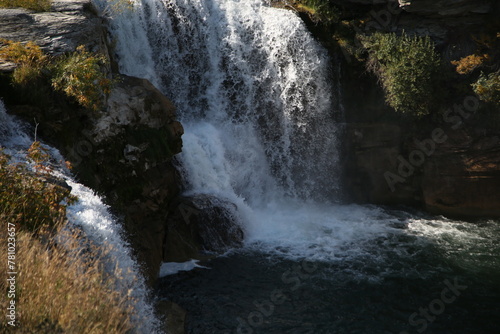 waterfall in the mountains