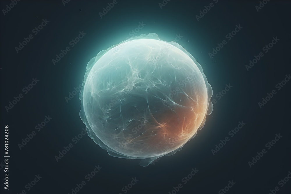 Glowing Ethereal Sphere Representing Electrical Neural Connections and Technological Innovation Glowing Ethereal Sphere Representing Electrical Neural Connections and Technological Innovation