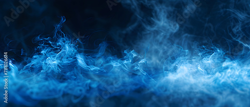 A blue smokey sky with a blue flame