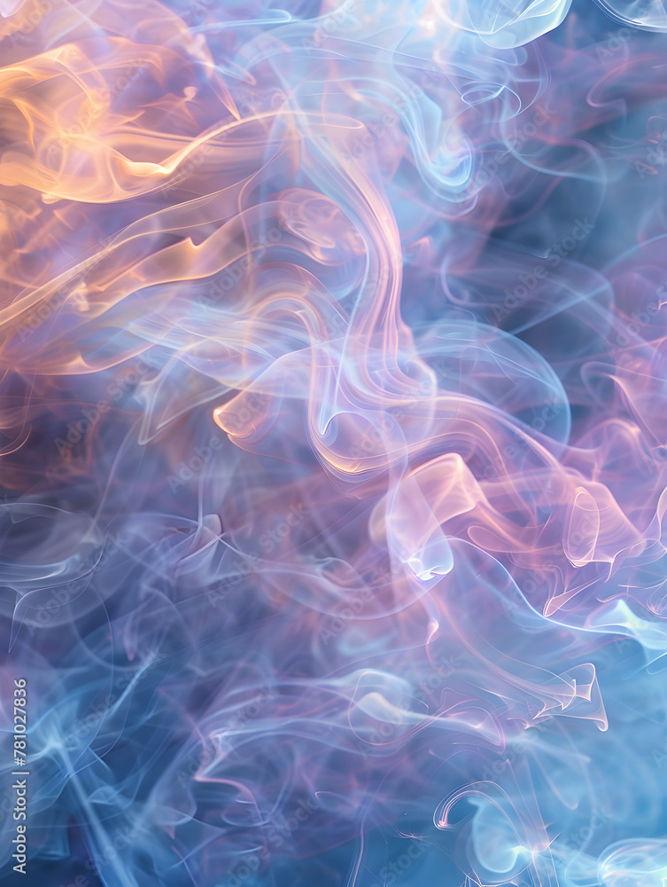 A colorful smokey background with a blue and orange hue. The smoke is flowing in a wavy pattern, creating a sense of movement and energy. Scene is dynamic and vibrant A colorful smokey background with a blue and orange hue. The smoke is flowing in a wavy pattern, creating a sense of movement and energy. Scene is dynamic and vibrant