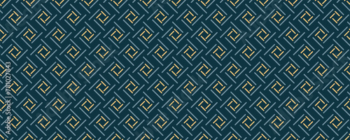 Geometric fabric abstract seamless pattern on grey background. geometric abstract complex with compounds. for vector fashion geometric fabric design. carpet, wallpaper, clothing, wrapping, fabric.