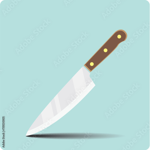 Knife vector illustration isolated on white background. classic modern diseign