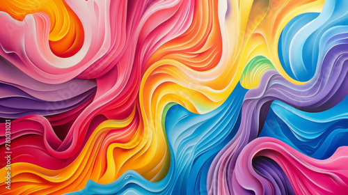 Vibrant street art graffiti captured in a photorealistic abstract painting 