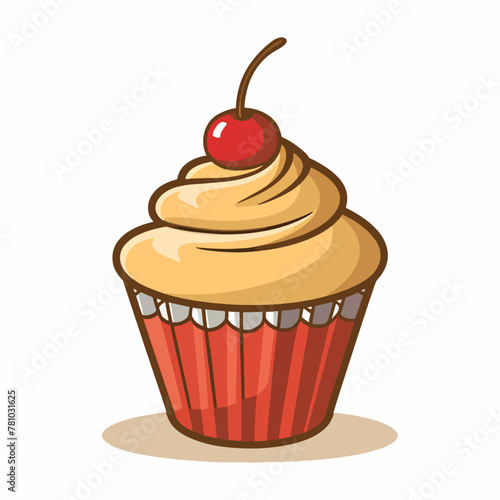 vector sweet cupcake