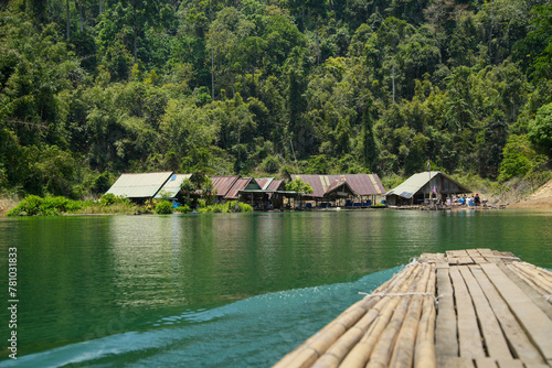 Fischerhütten Dorf Thailand traditionell