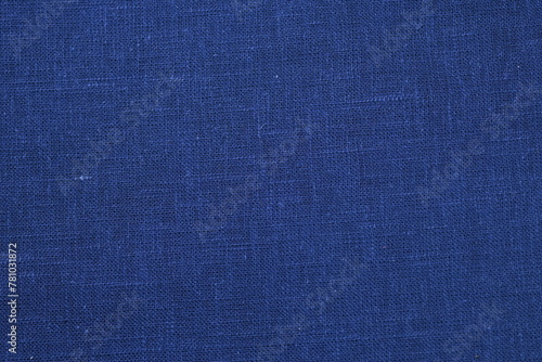 blue hemp viscose natural fabric cloth color, sackcloth rough texture of textile fashion abstract background