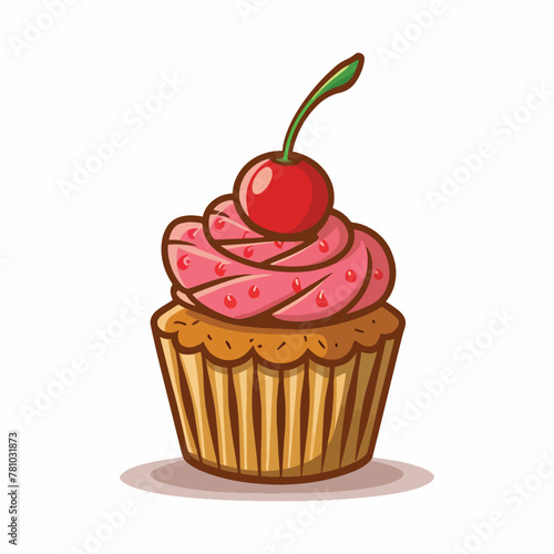 vector sweet cupcake
